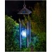 Solar Powered Color Changing LED Wind Chime Light with butterfly Black Home Garden Decorative lighting